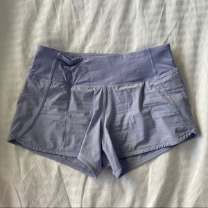Lululemon light purple Speed up shorts in size 4